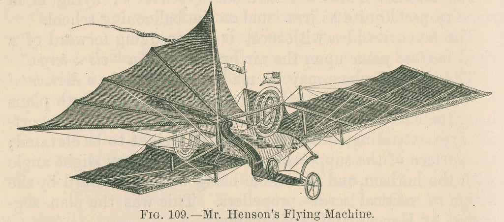 Detail of 'Mr Henson's flying machine' by William Ballingall