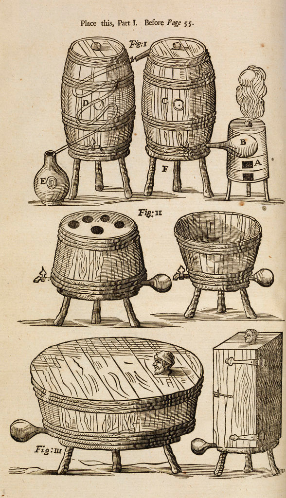 Detail of Wooden vessels for distilling, beer-making and bathing by unknown