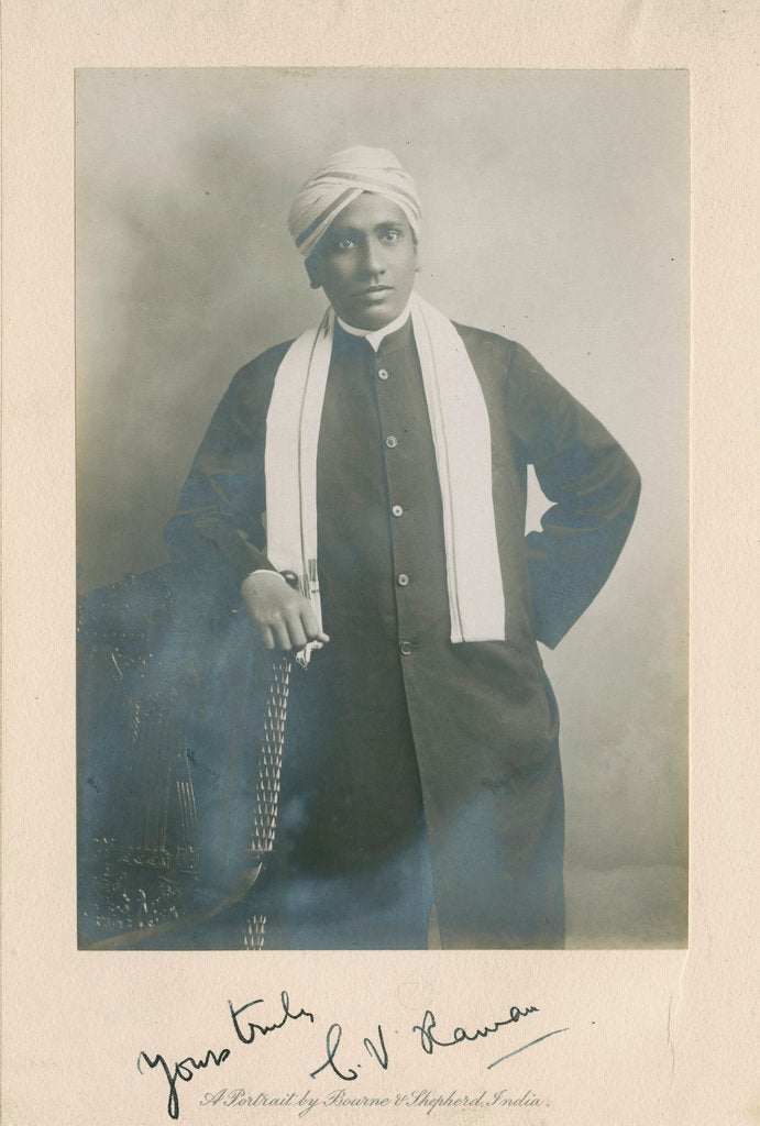Detail of Portrait of Chandrasekhara Venkata Raman (1888-1970) by Bourne & Shepherd