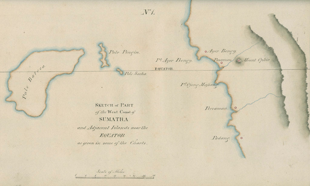 Detail of Chart of Western Sumatra by unknown