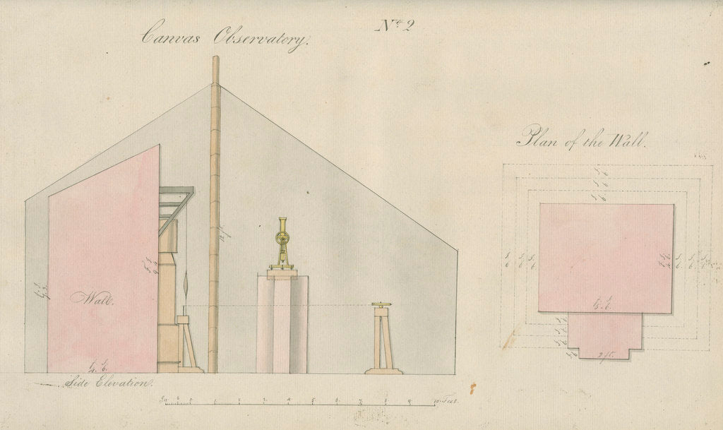 Detail of Temporary observatory for pendulum observations, Sumatra by unknown