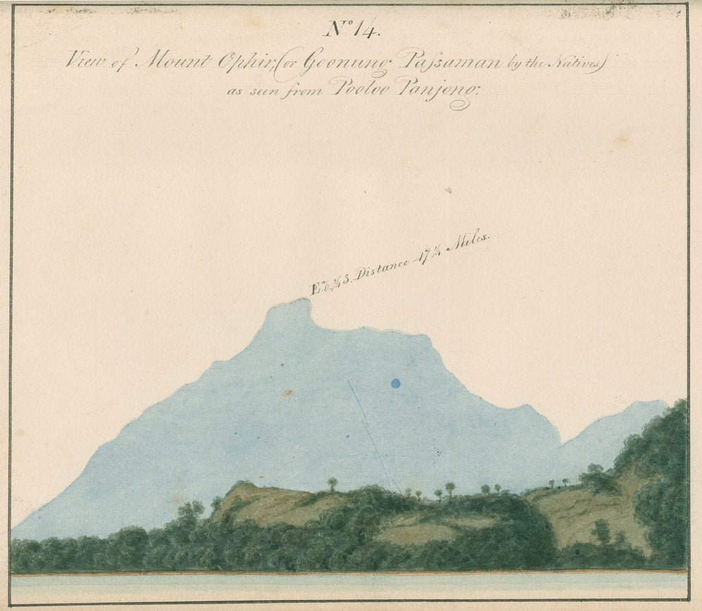 Detail of Mount Talakmau, Sumatra by unknown