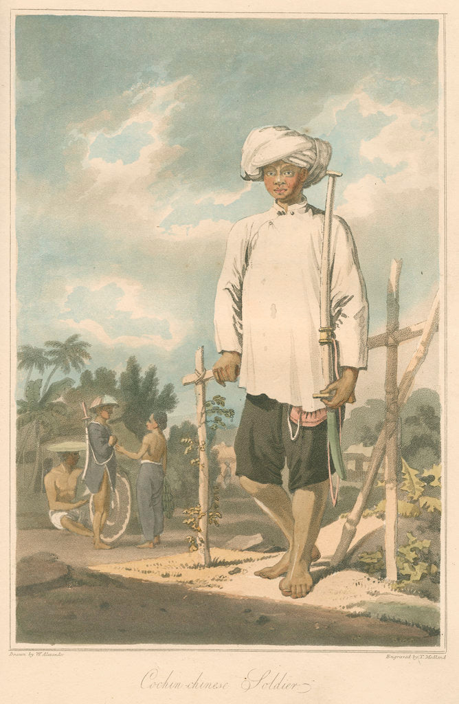 Detail of 'Cochin-chinese soldier' by Thomas Medland