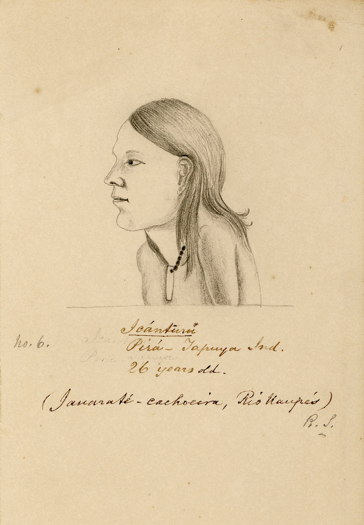 Detail of Portrait of Icanturu by Richard Spruce