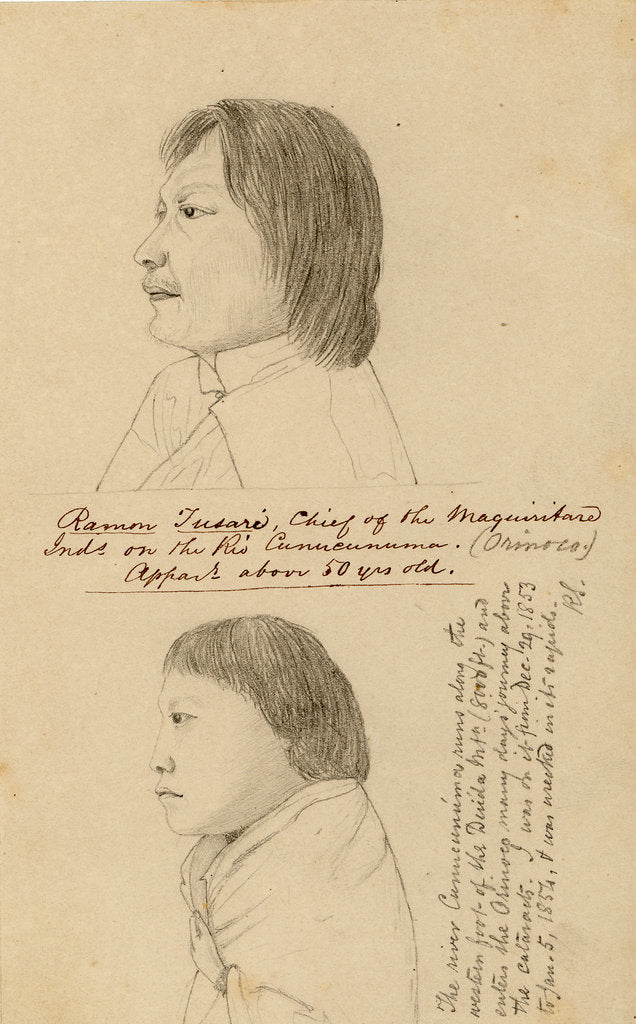 Detail of Portraits of Ramon TussarÃ­ and a Maquiritari girl by Richard Spruce
