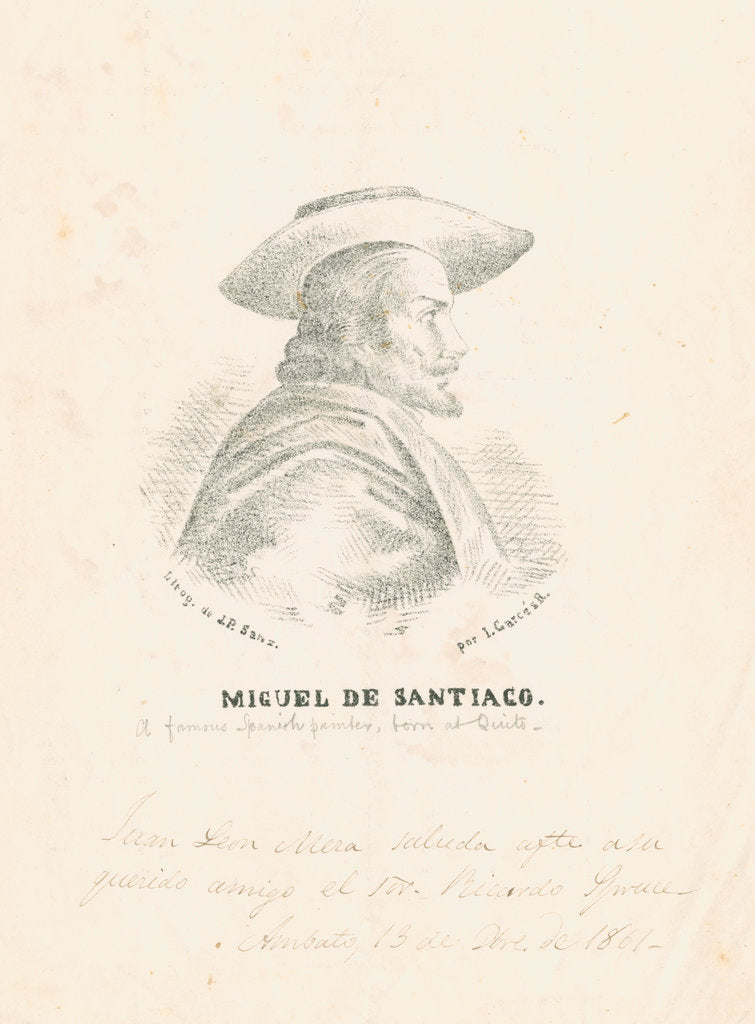 Detail of Portrait of Miguel de Santiago by Richard Spruce