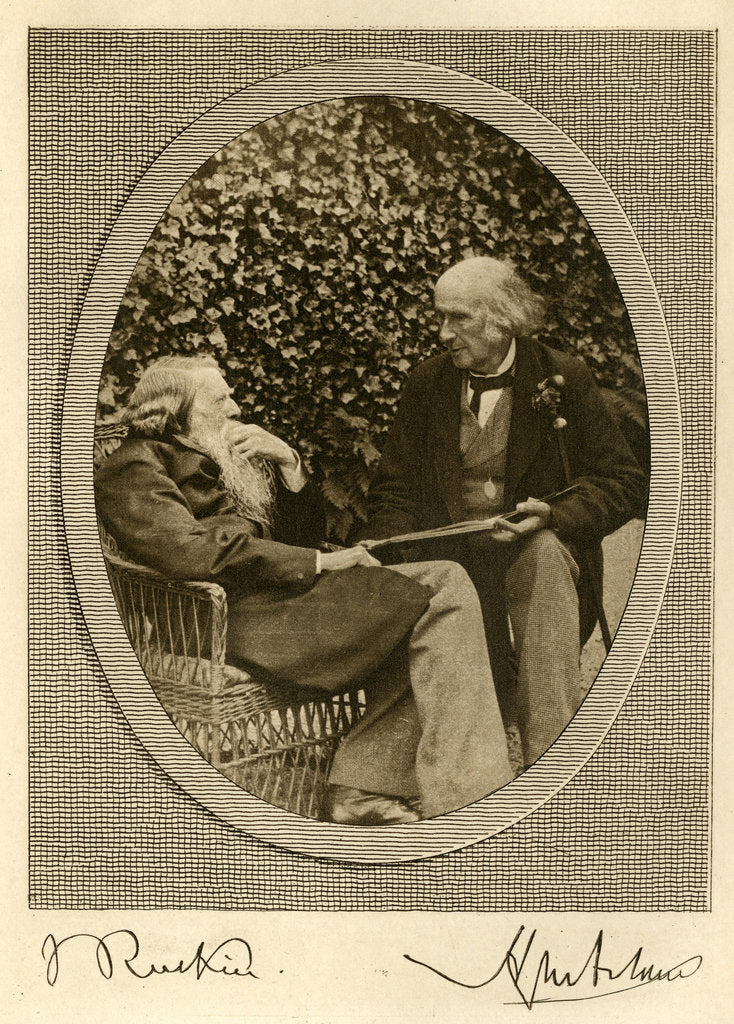 Detail of Portrait of Henry Wentworth Acland and John Ruskin by unknown