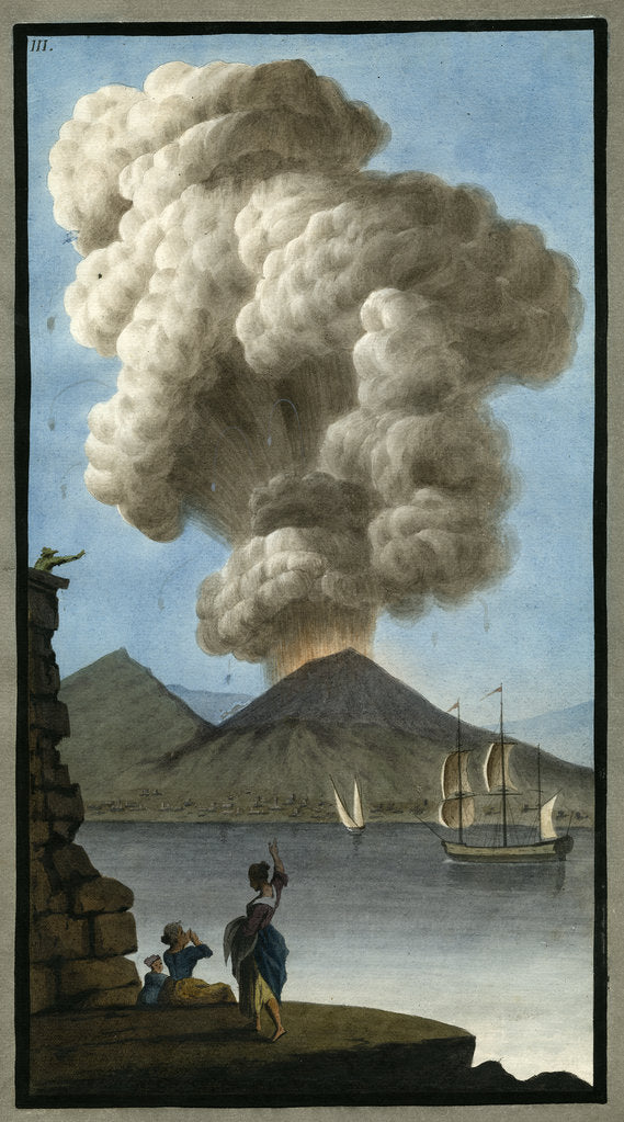 Detail of Eruption of Mount Vesuvius by Pietro Fabris