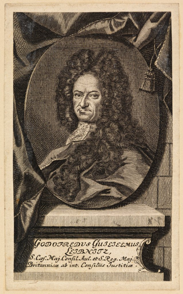 Detail of Portrait of Gottfried Wilhelm Leibniz by Unknown