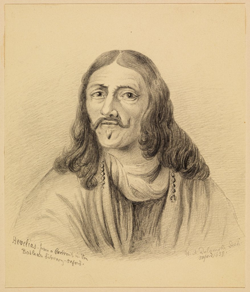 Detail of Portrait of Johannes Hevelius by William Delamotte