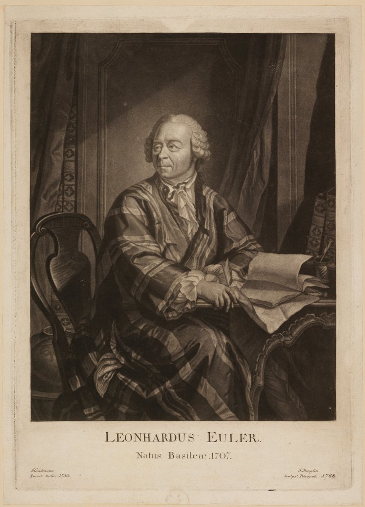 Detail of Portrait of Leonhard Euler by Johann Stenglin