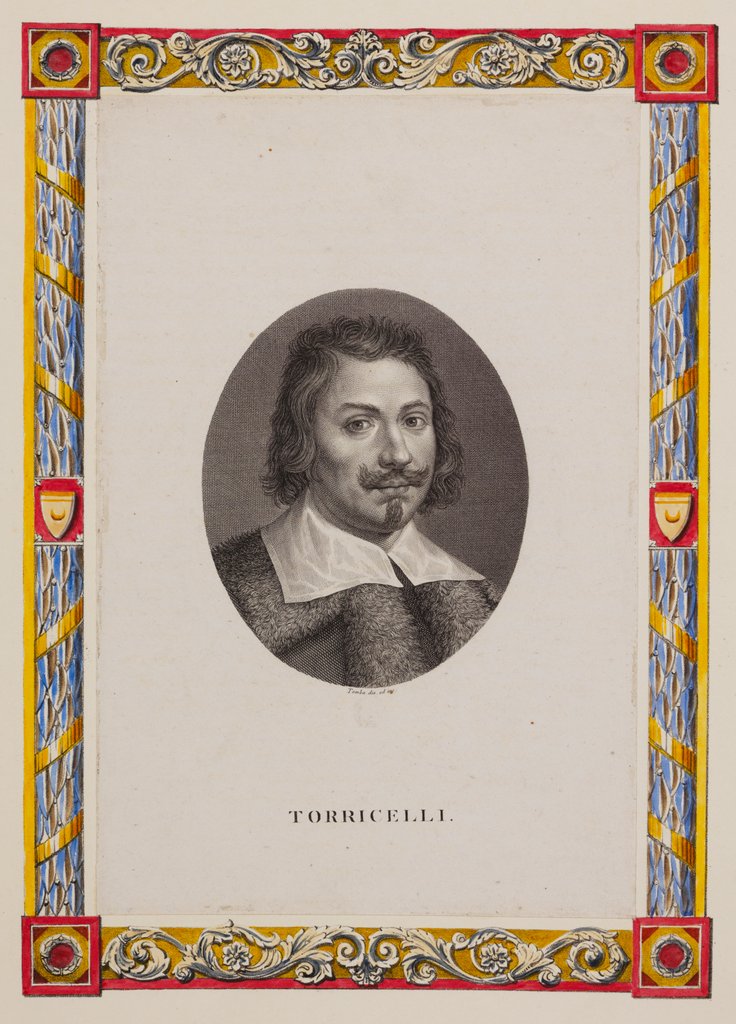 Detail of Portrait of Evangelista Torricelli by Unknown