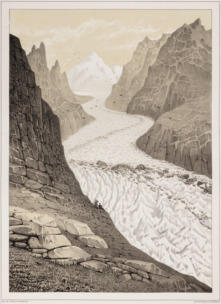 Detail of Fiescher glacier by Hercule Nicolet
