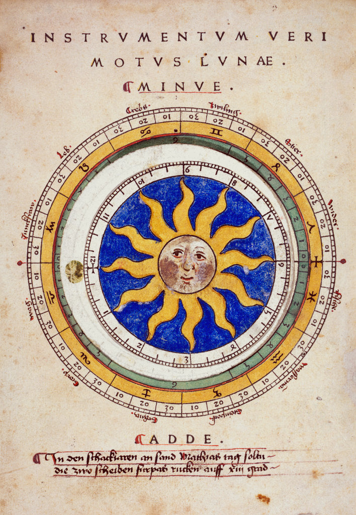 Detail of Moveable disc calendar by Anonymous