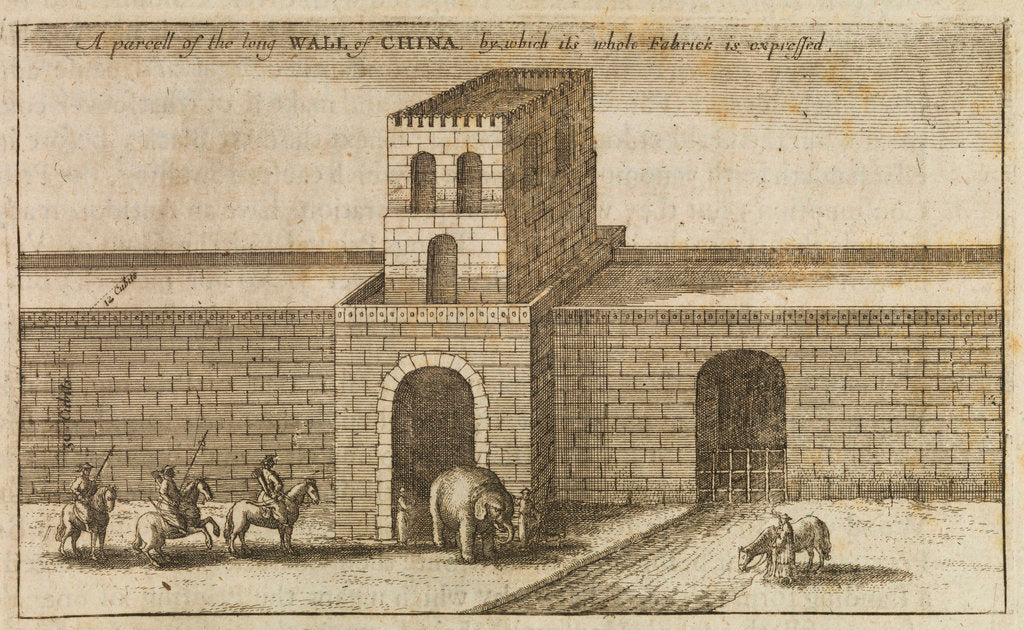 Detail of Great Wall of China by Wenceslaus Hollar