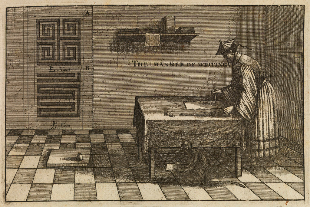 Detail of A method of Chinese writing by Wenceslaus Hollar