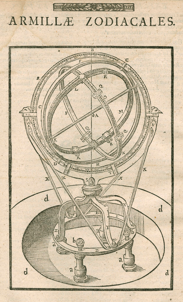 Detail of Tycho Brahe's zodiacal armillary sphere by Anonymous