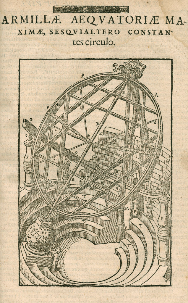 Detail of Tycho Brahe's great equatorial armillary instrument by Anonymous