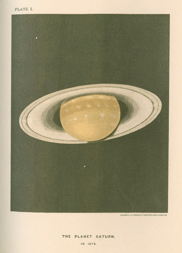 Detail of 'The planet Saturn (in 1872)' by Cassell & Co