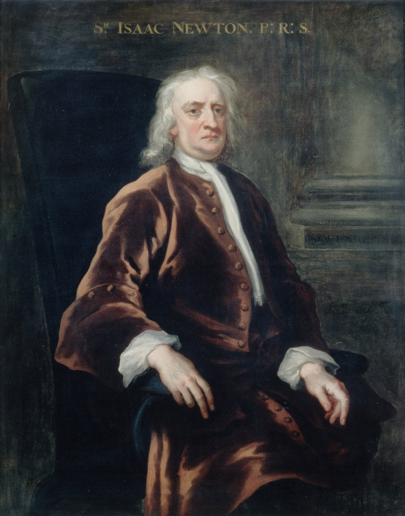 Detail of Portrait of Isaac Newton (1642-1727) by John Vanderbank