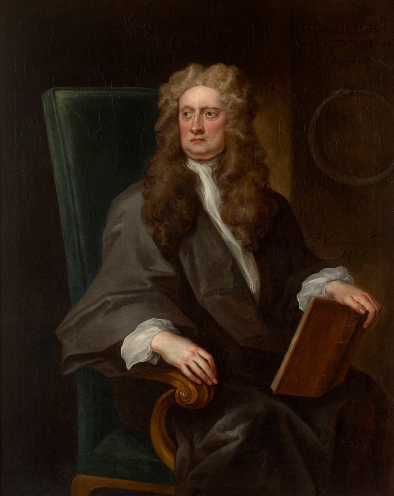 Detail of Portrait of Isaac Newton (1642-1727) by John Vanderbank