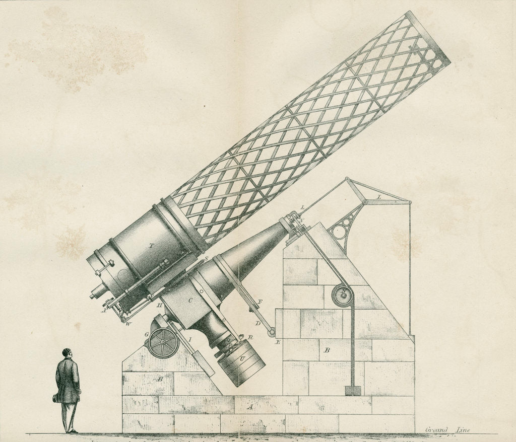 Detail of Artist's impression of the Great Melbourne Telescope by W H Wesley