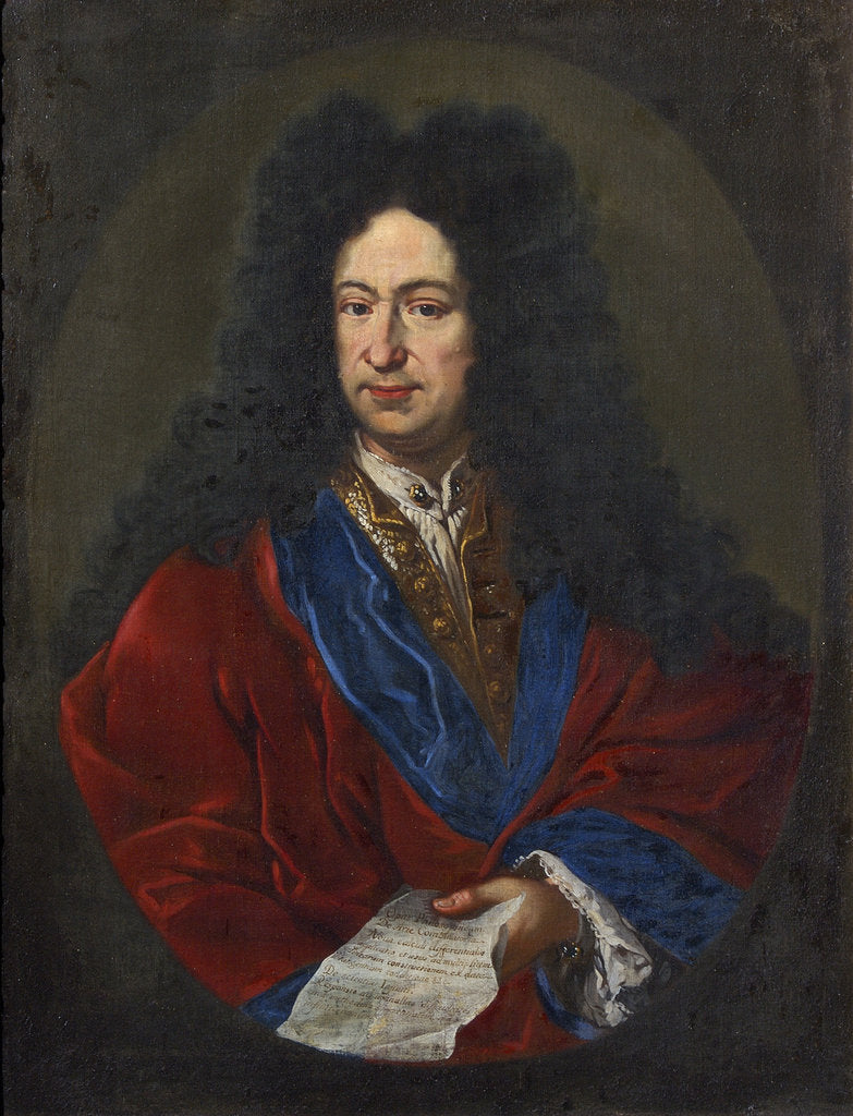Detail of Portrait of Gottfried Wilhelm Leibniz (1646-1716) by unknown