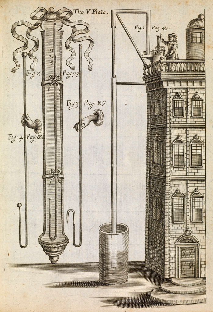Detail of Robert Boyle's barometer by Anonymous
