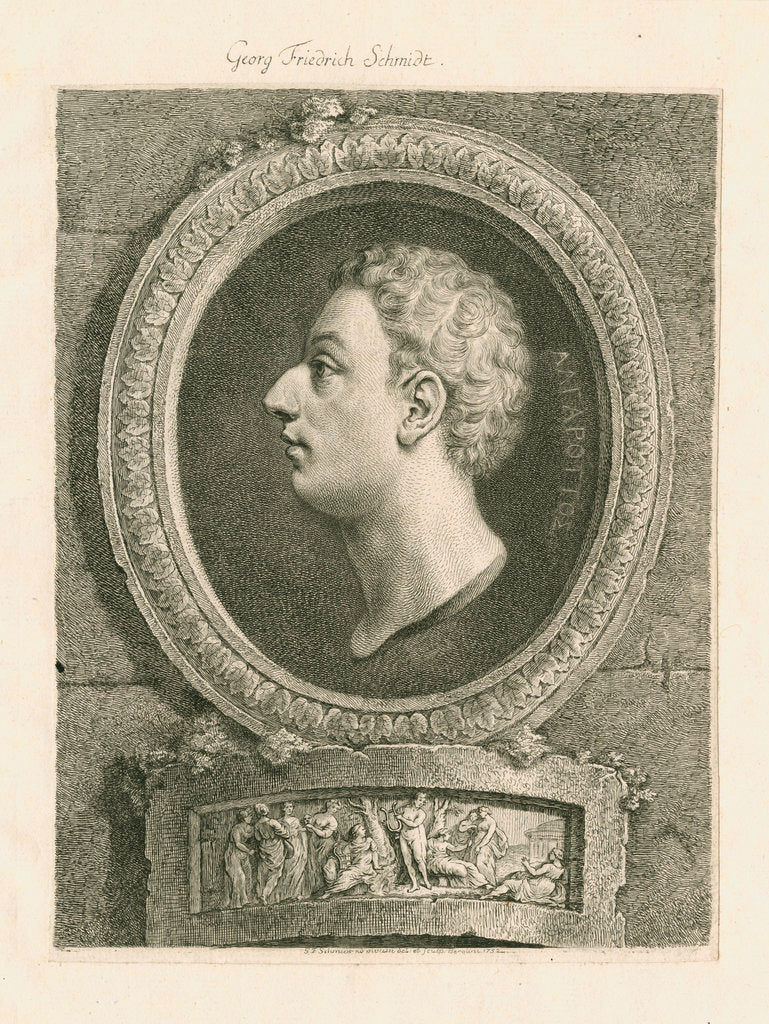 Detail of Portrait of Francesco Algarotti (1712-1764) by Georg Friedrich Schmidt
