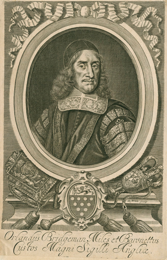 Detail of Portrait of Orlando Bridgeman (1606-1674) by Robert White