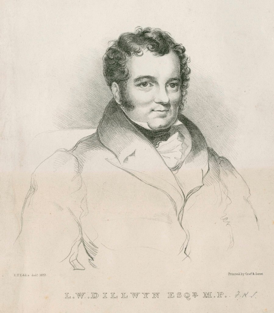 Detail of Portrait of Lewis Weston Dillwyn (1778-1855) by Graf & Soret