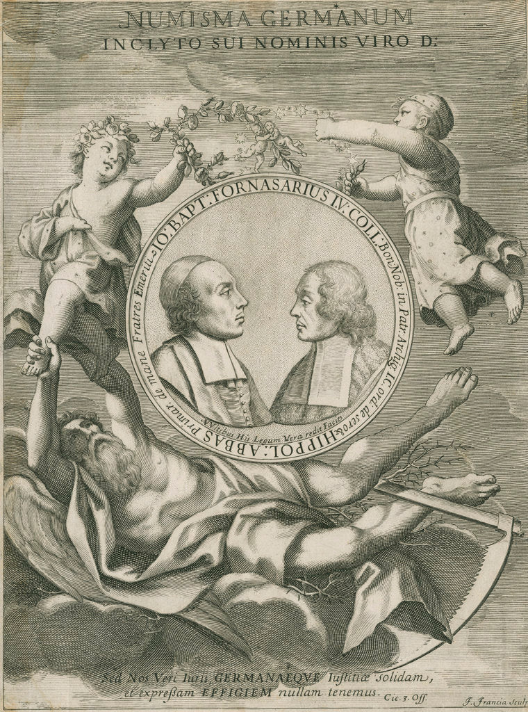 Detail of Portrait of Giovanni Battista Fornassari (1647-1692) by Francesco Maria Francia