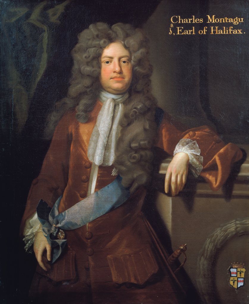 Detail of Portrait of Charles Montagu, 1st Earl of Halifax (1661-1715) by Michael Dahl