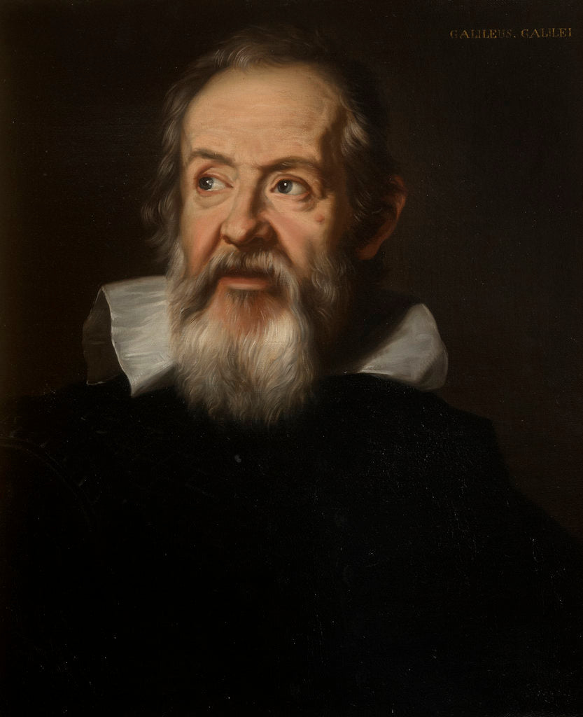 Detail of Portrait of Galileo Galilei (1564-1642) by unknown