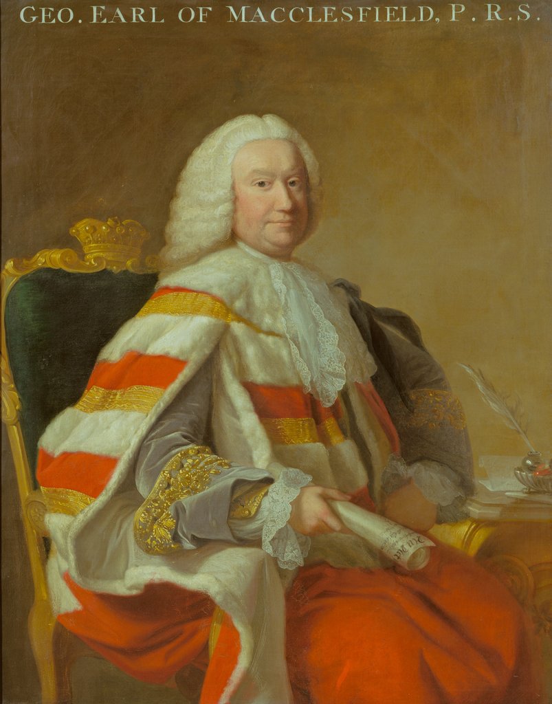 Detail of Portrait of George Parker, 2nd Earl of Macclesfield (1697-1764) by Thomas Hudson