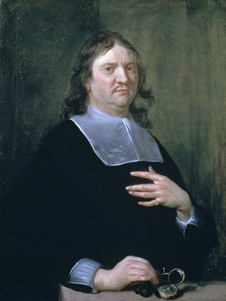 Detail of Portrait of Henry Oldenburg (1612-1677) by Jan van Cleve