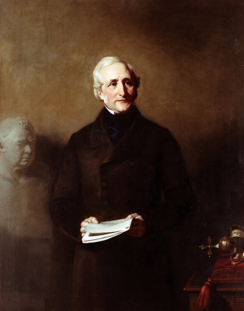 Detail of Portrait of Edward Sabine (1788-1883) by Stephen Pearce