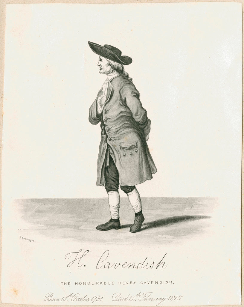 Detail of Portrait of Henry Cavendish (1731-1810) by Charles Rosenberg I