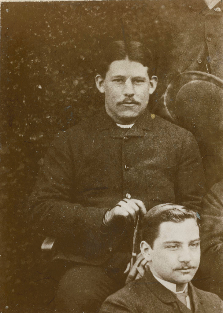 Detail of Portrait of Richard Threlfall (1861-1932) and John George Adami (1862-1926) by Alexander Scott