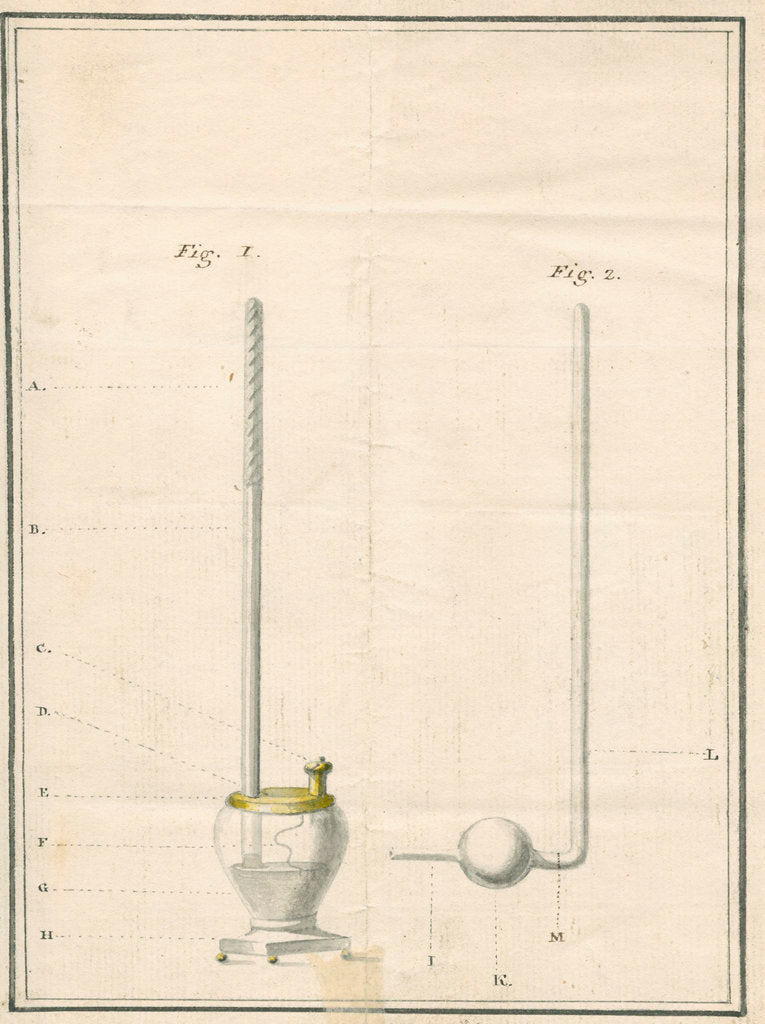 Detail of Experimental equipment to test electrical conductivity in a vacuum by William Morgan