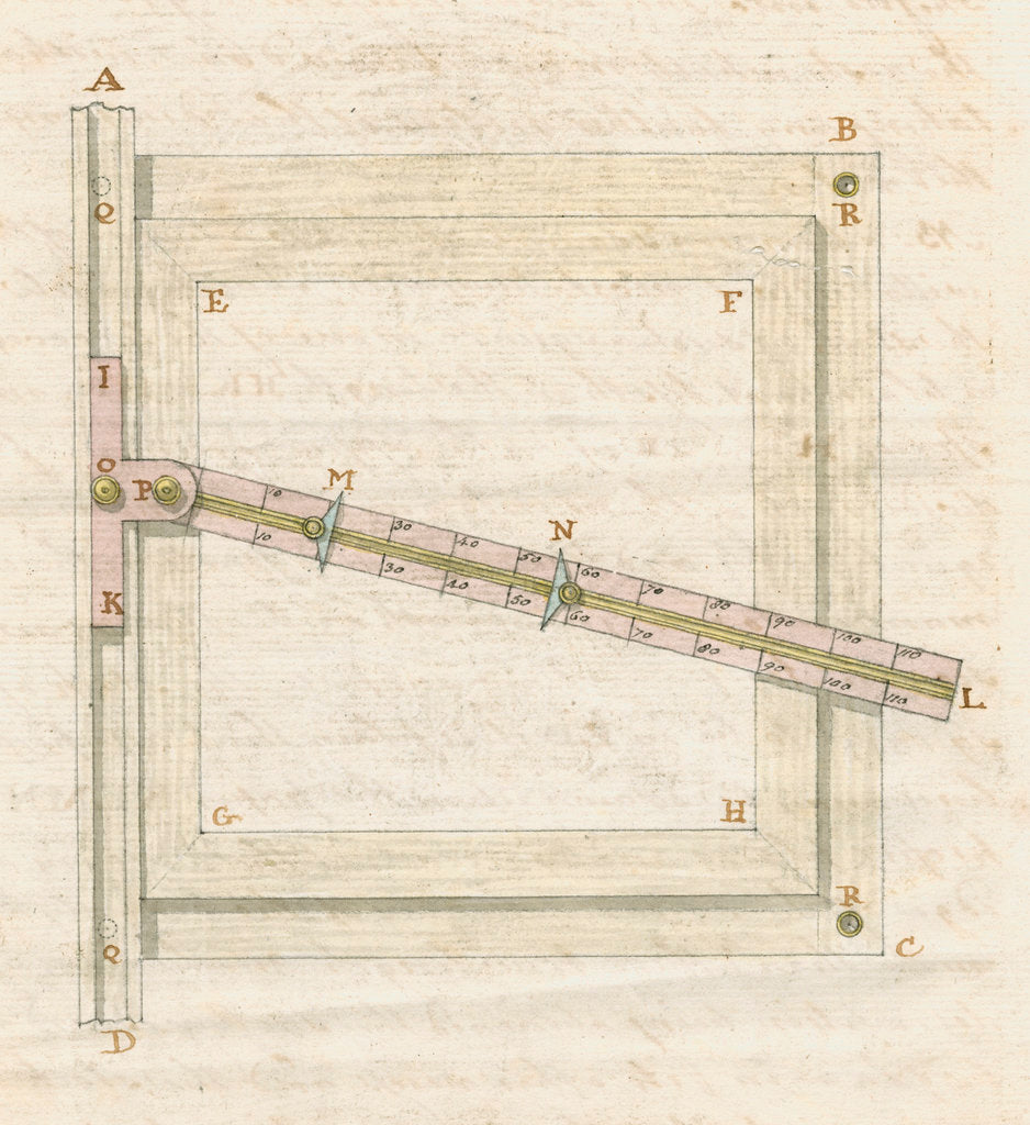 Detail of Instrument for perspective drawing by James Peacock