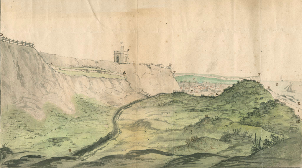 Detail of Sunken cliff near Folkestone Harbour by John Lyon
