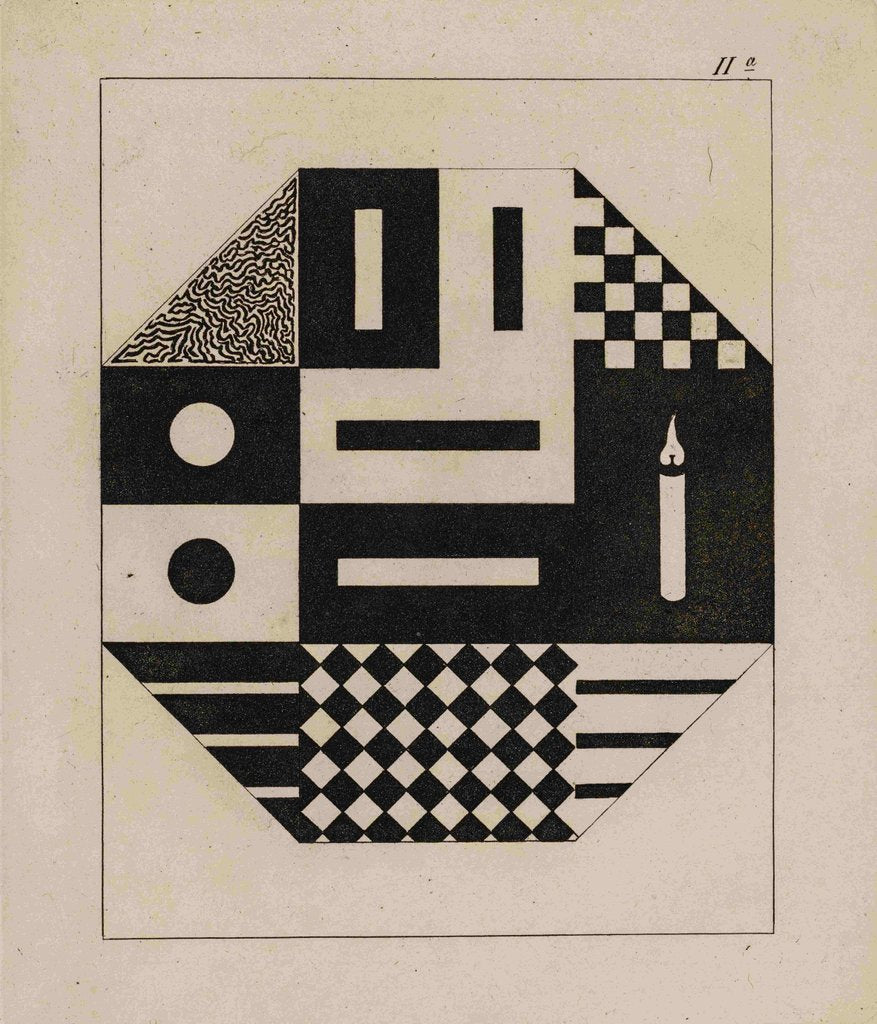 Detail of Effects of black and white objects on the eye by Johann Wolfgang von Goethe (1749-1832)