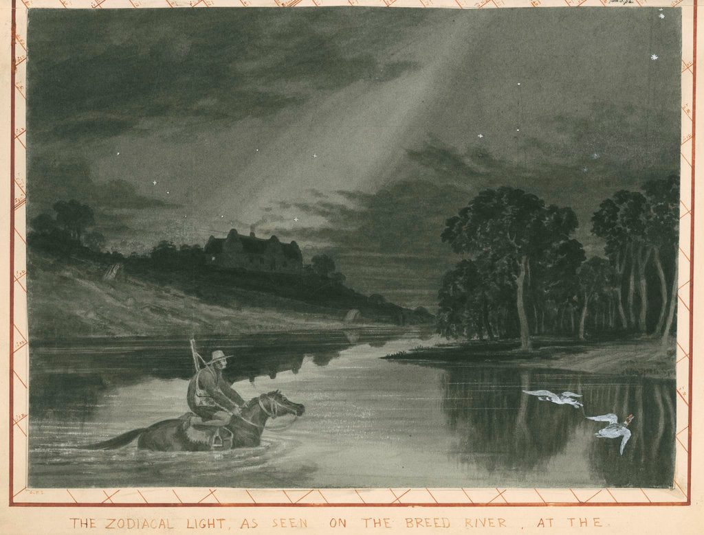 Detail of 'The zodiacal light as seen on the Breed River' by Charles Piazzi Smyth