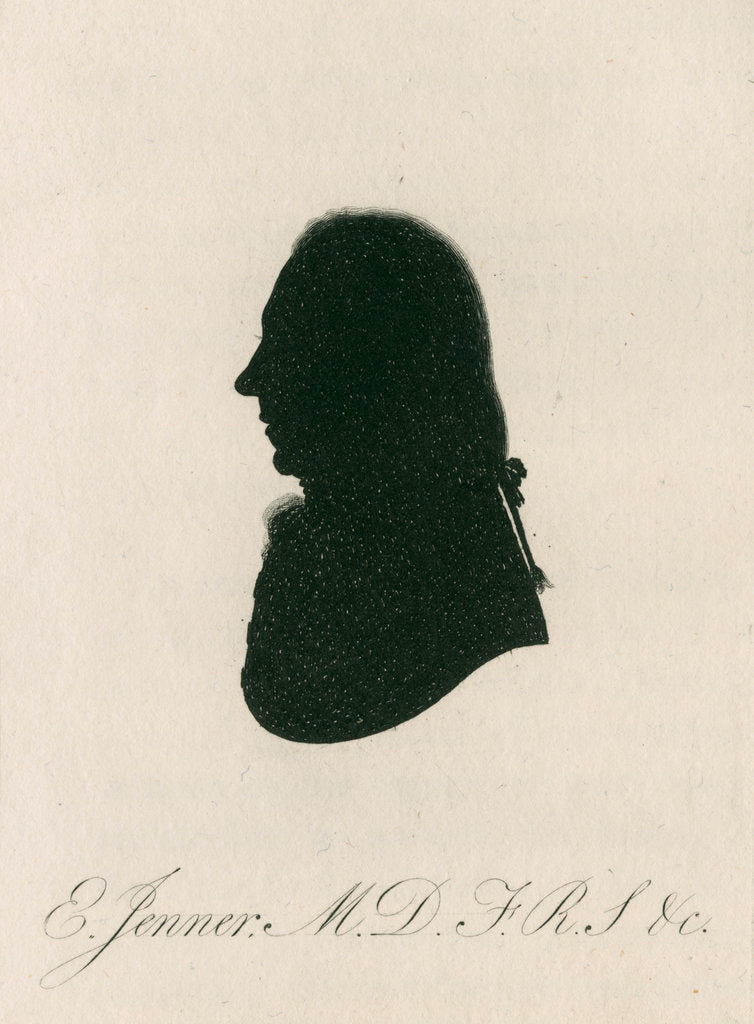 Detail of Portrait silhouette of Edward Jenner (1749-1823) by Anonymous