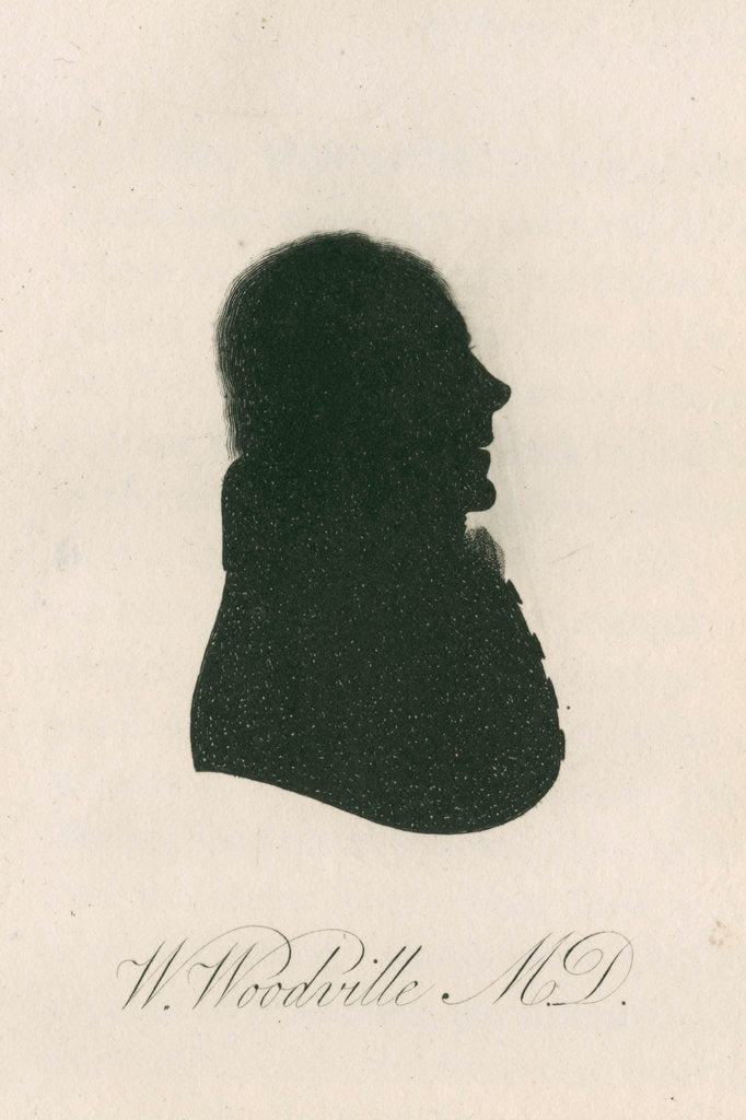Detail of Portrait silhouette of William Woodville (1752-1805) by Anonymous
