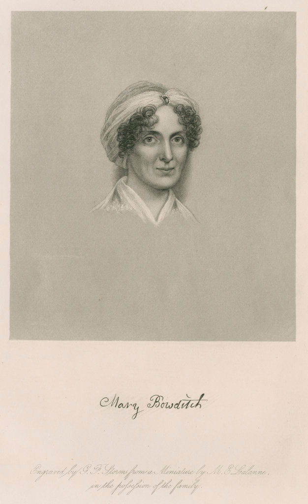Portrait of Mary Bowditch (1781-1834) by G F Storm