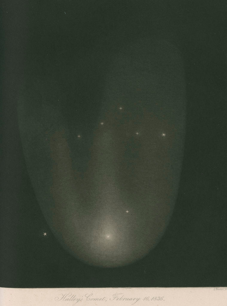 Detail of Halley's Comet, 16 February 1836 by James Basire III