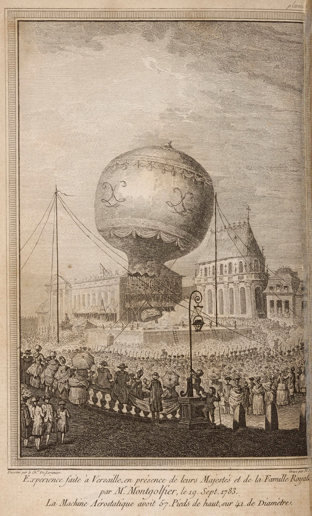Flight of a Montgolfier balloon by Nicholas Delaunay