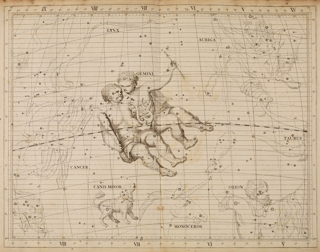 Gemini, from John Flamsteed's 'Atlas Coelestis' by Anonymous